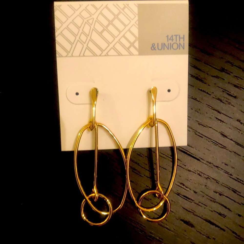 NWT New 14th & Union Gold Earrings From Nordstrom